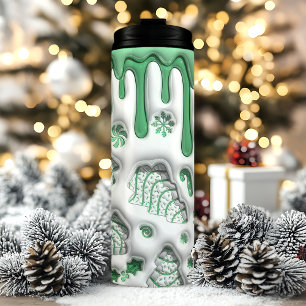 Bouteilles Isothermes Gâteaux de Noël en 3D arbre vert