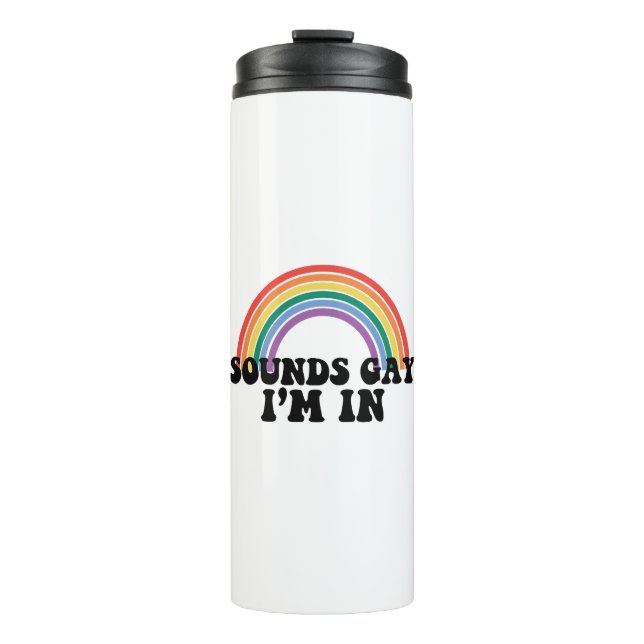 Bouteilles Isothermes Gay pride LGBT Rainbow Sounds Gay I'm In (Devant)
