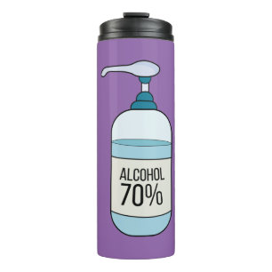 Bouteilles Isothermes Gel Sanitizer à la main avec 70% d'alcool