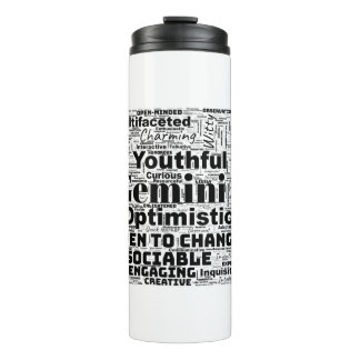 Bouteilles Isothermes Gemini Zodiac Word Cloud Inspiration Tumblers