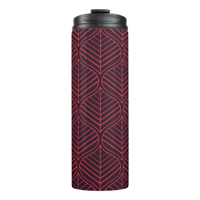 Bouteilles Isothermes Geometric leaves seamless pattern. Abstract textur (Devant)