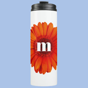 Bouteilles Isothermes Gerbera Daisy Monogramme initial
