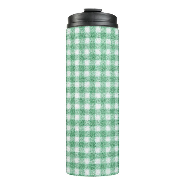 Bouteilles Isothermes Gingham vert menthe  (Devant)