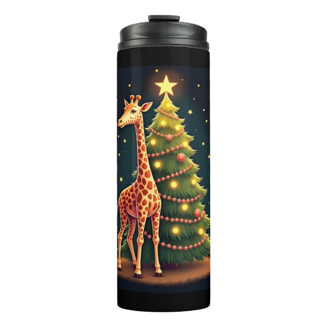 Bouteilles Isothermes Giraffe de Noël Topper arbre officiel Funny Tall (Devant)