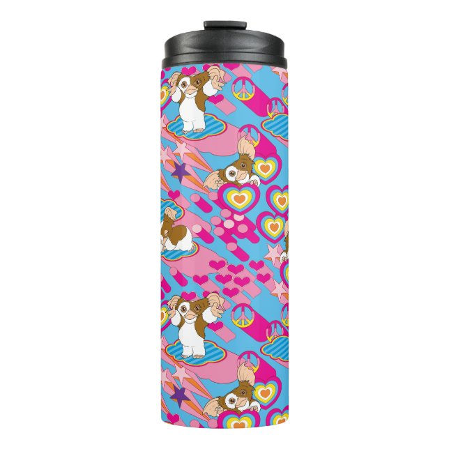 Bouteilles Isothermes Gizmo | Pink Peace & Love Pattern (Devant)