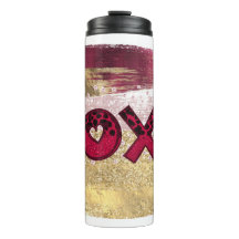Glam Parties scintillant Gold Red Luxe XOXO Valent