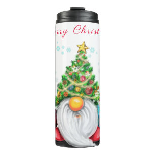 Bouteilles Isothermes Gnome avec Casquette d'arbre de Noël Tumbler therm