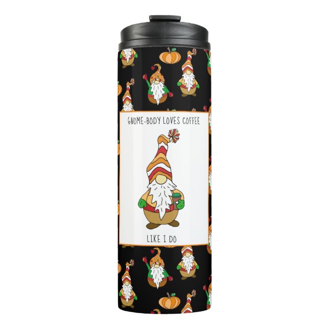 Bouteilles Isothermes Gnome-Body aime le café Comme moi le tambour therm (Devant)