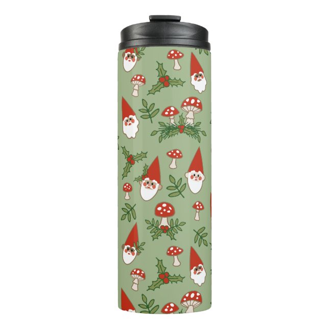 Bouteilles Isothermes Gnomes and Mushrooms on Celadon Thermal Tumbler (Devant)