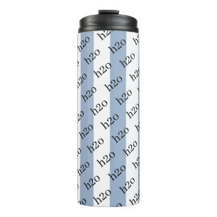 Bouteilles Isothermes Gobelet Thermique Bébé Bleu & Blanc Rayé H2o