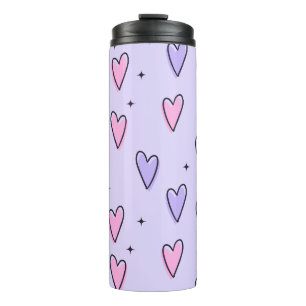 Bouteilles Isothermes Gobelet Thermique Cœurs Rose Violet