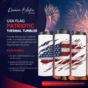 Bouteilles Isothermes Gobelet Thermique Patriotique Drapeau USA
