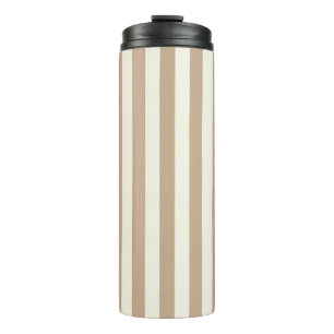 Bouteilles Isothermes Gobelet Thermique Rayé Beige et Marron