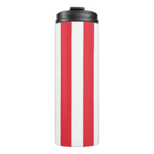 Bouteilles Isothermes Gobelet Thermique Rayure Rouge & Blanc