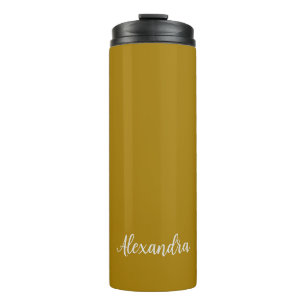 Bouteilles Isothermes Gold Color Minimalist Plain Ajouter Nom Calligraph