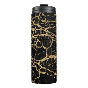 Bouteilles Isothermes Gold Marbling Texture : Elément Design Luxe