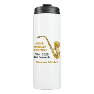 Bouteilles Isothermes Gold Saxophone Player Groupe personnalisé