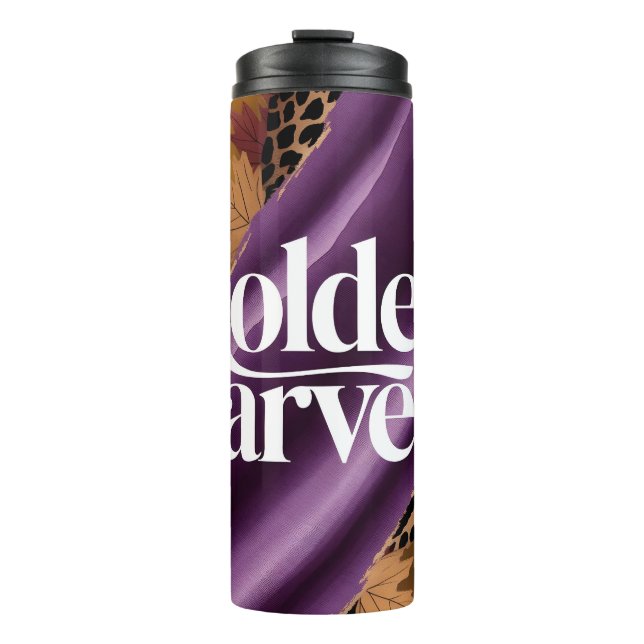 Bouteilles Isothermes Golden Harvest Luxe Purple Silk Conception Automne (Devant)