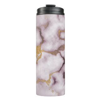 Bouteilles Isothermes Golden Vein Marble Blush Aura Thermal Tumbler