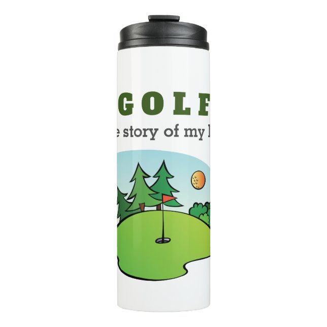 Bouteilles Isothermes Golf l'histoire de ma vie drôle (Devant)