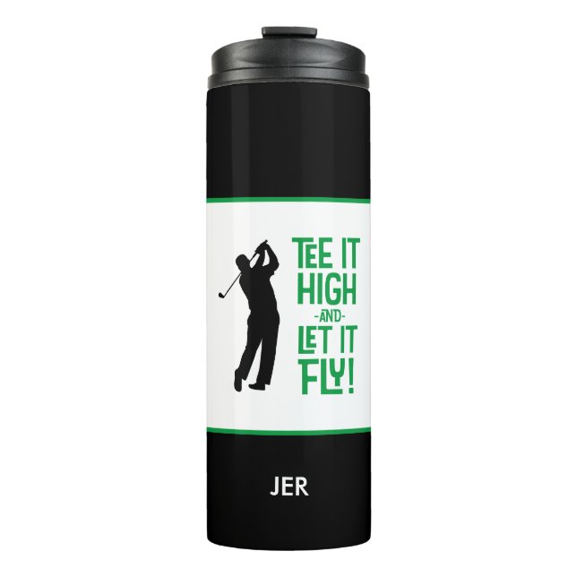 Bouteilles Isothermes Golf Sports Humour La citation mignonne Black Gree (Devant)