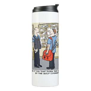 Bouteilles Isothermes Golfer Postman aime Golf Cartoon Thermal Tumbler