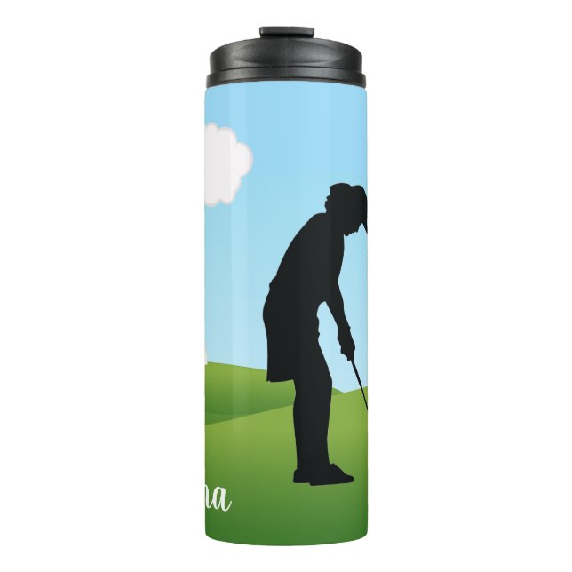 Bouteilles Isothermes Golfing Design Golfeur Thermal Tumbler (Devant)