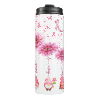 Bouteilles Isothermes Gome rose Ruban Foi Espoir & Amour Blanc