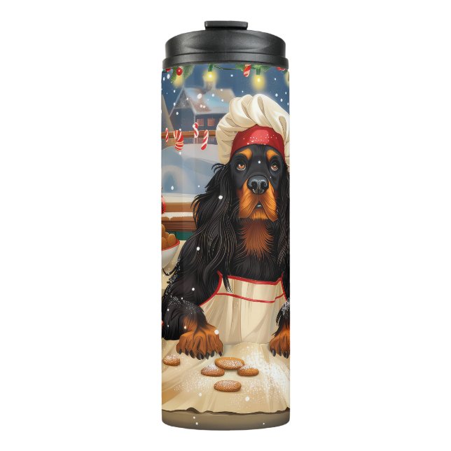 Bouteilles Isothermes Gordon Setter Gâteau de vacances : Noël festif (Devant)