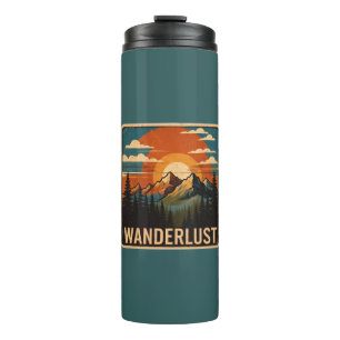 Bouteilles Isothermes Gourde d'eau de montagne vintage Wanderlust