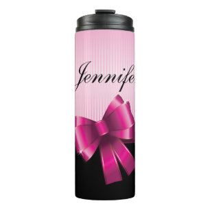 Bouteilles Isothermes GRADIENT ROSE Noire personnalisé rayures PINK BOÎT