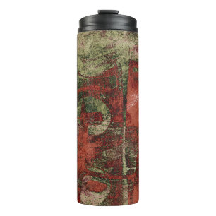 Bouteilles Isothermes Graffiti peint Grunge Automne Rouge Vert rouille