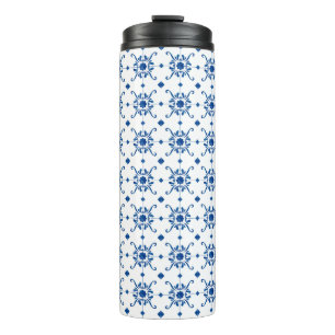 Bouteilles Isothermes Grand mug de voyage blanc avec un couvercle noir