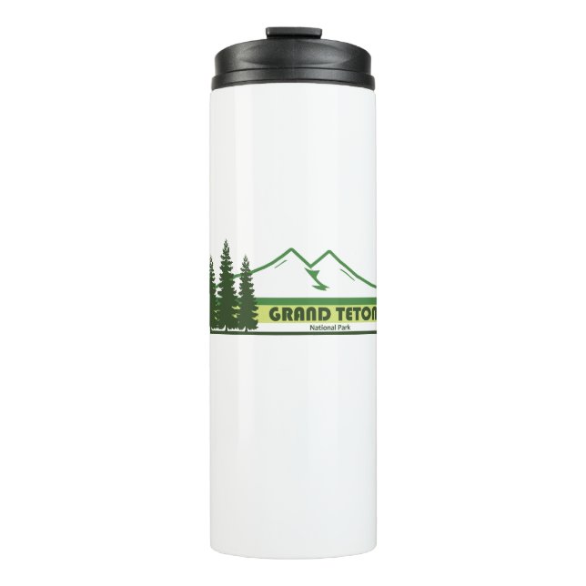 Bouteilles Isothermes Grand Teton National Park Green Stripes (Devant)