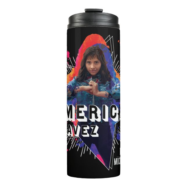 Bouteilles Isothermes Graphique de caractères étoilés America Chavez (Devant)