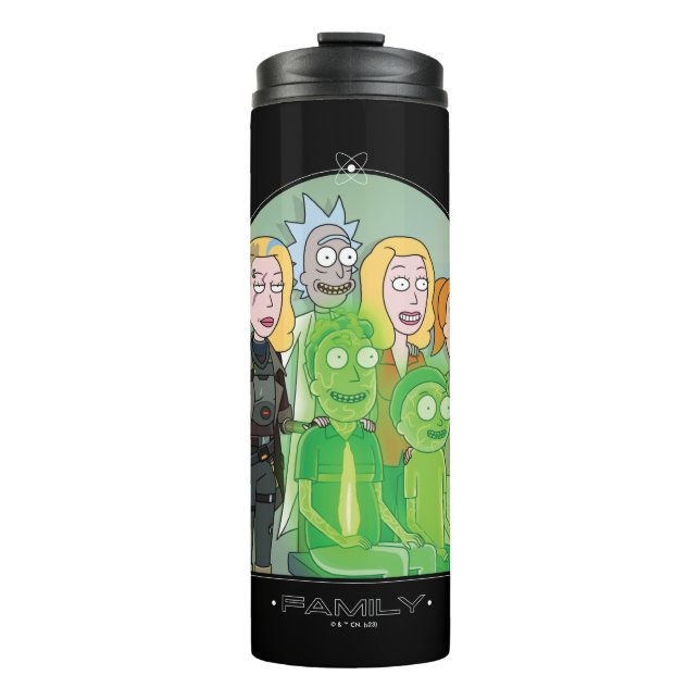 Bouteilles Isothermes Graphique de la famille Rick et Morty (Devant)