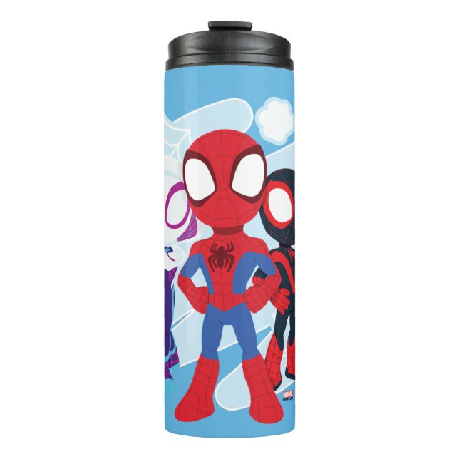 Bouteilles Isothermes Graphique Web de l'équipe Spidey (Devant)