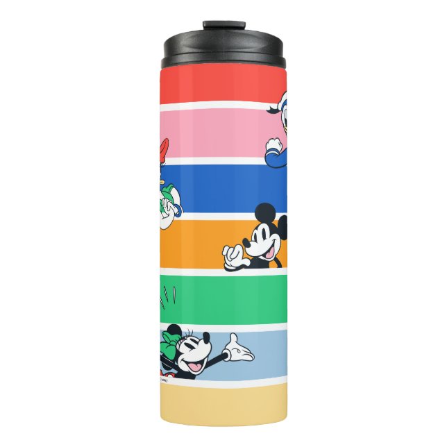 Bouteilles Isothermes Graphisme rayé en couleur pop-out Mickey & ses ami (Devant)