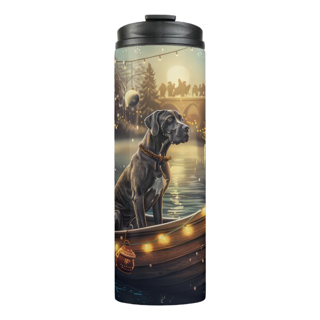 Bouteilles Isothermes Great Dane Christmas Festive Voyage (Devant)