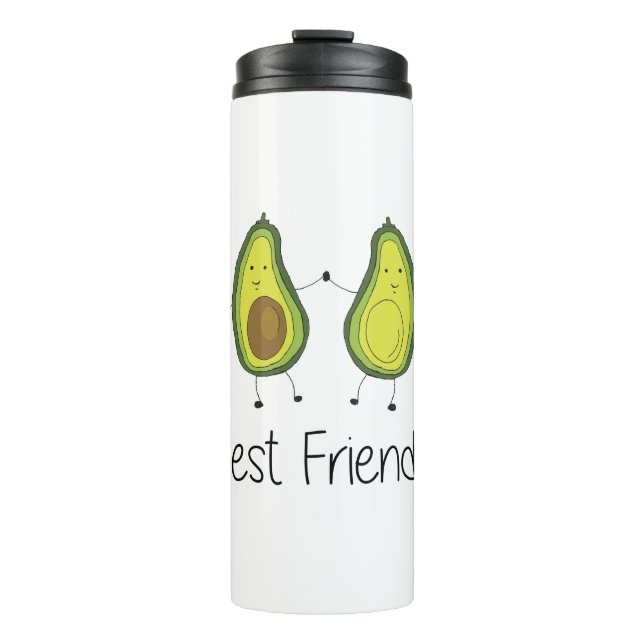 Bouteilles Isothermes Green Avocado Cartoon Friendship Image Friend Art (Devant)