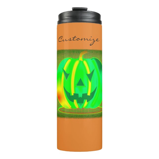 Bouteilles Isothermes Green Jack olantern Halloween Thunder_Cove (Devant)