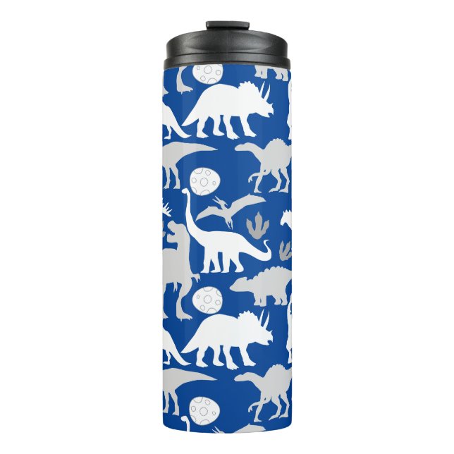 Bouteilles Isothermes Grey Dino Motif L Blue BG (Devant)