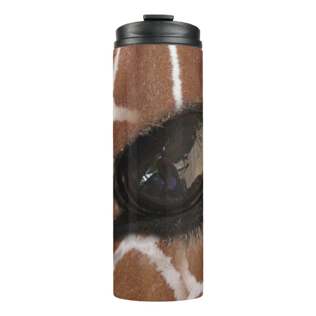 Bouteilles Isothermes Gros plan des yeux de girafe (Devant)