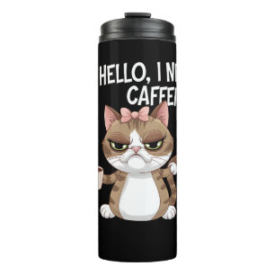 Bouteilles Isothermes Grumpy Cat Café Lover Design Cadeau
