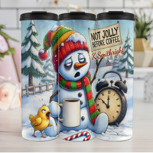 Bouteilles Isothermes Grumpy Snowman Pas Jolly Café