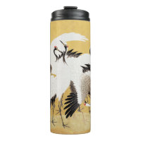 Grupe de grues japonaises Vintage Oiseau Riche Cla