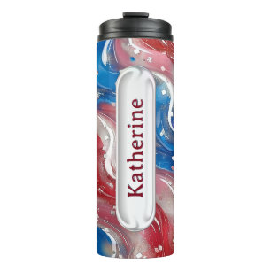 Bouteilles Isothermes Gummies personnalisés Rouge Blanc & Bleu 4 juillet