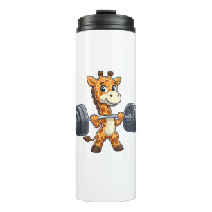 Bouteilles Isothermes Gymnase Giraffe Cartoon Poids Lifting Fitness