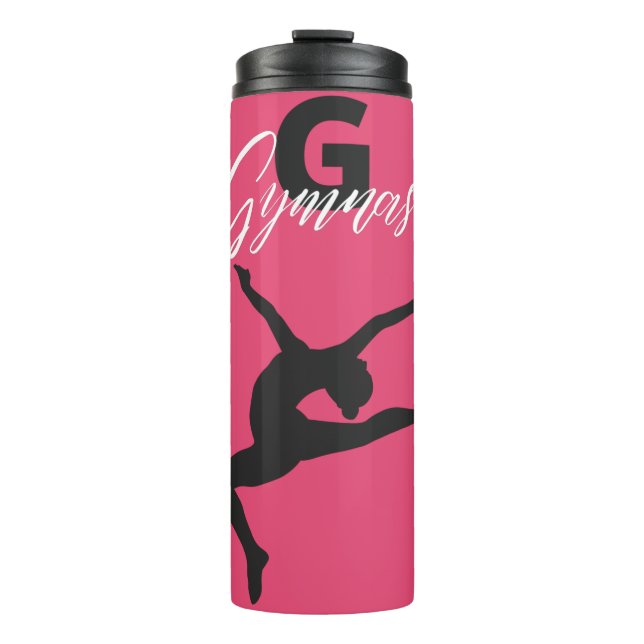 Bouteilles Isothermes Gymnastique Monogramme G est pour Gymnaste (Devant)