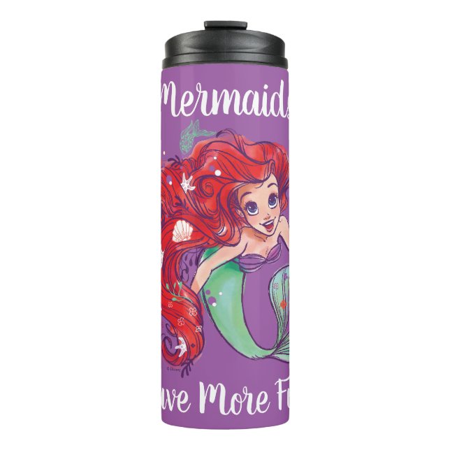 Bouteilles Isothermes Hair Princesse Ariel Ariel aquarelle décorée (Devant)